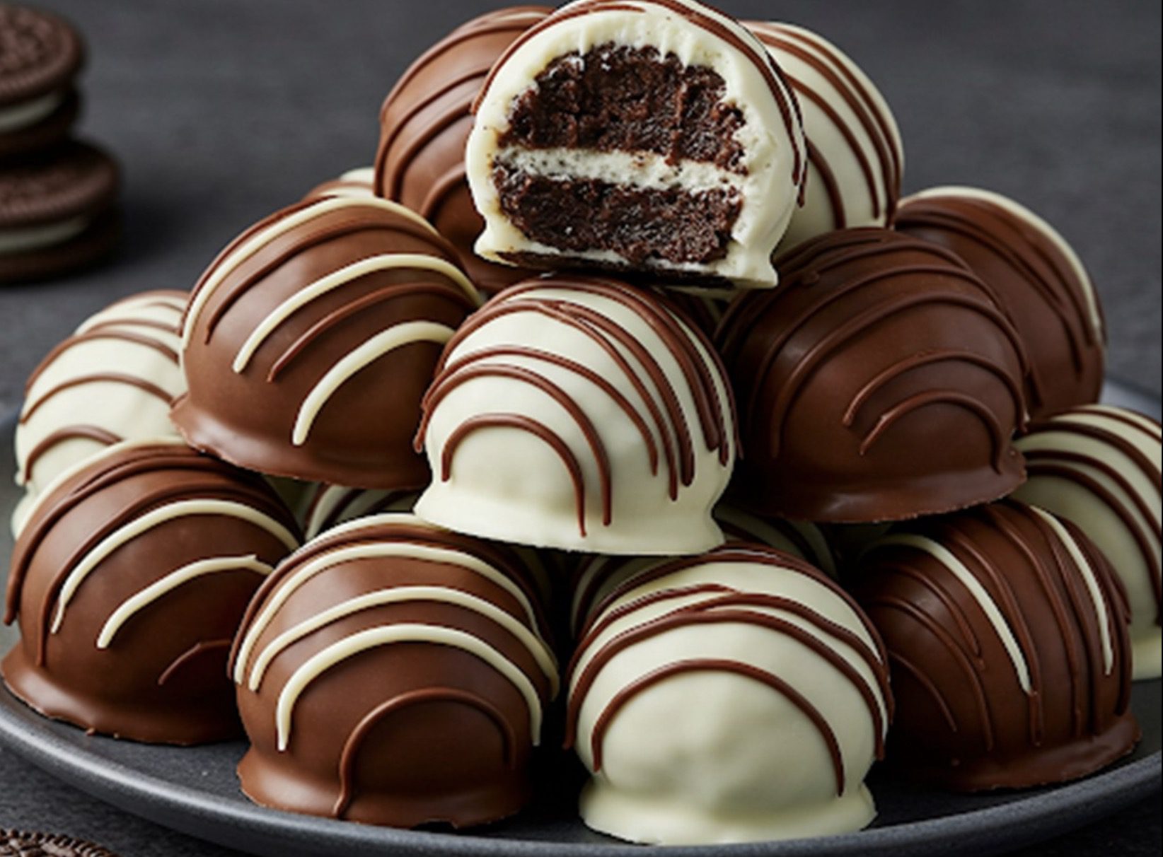 Trufas de Oreo con Baño de Chocolate