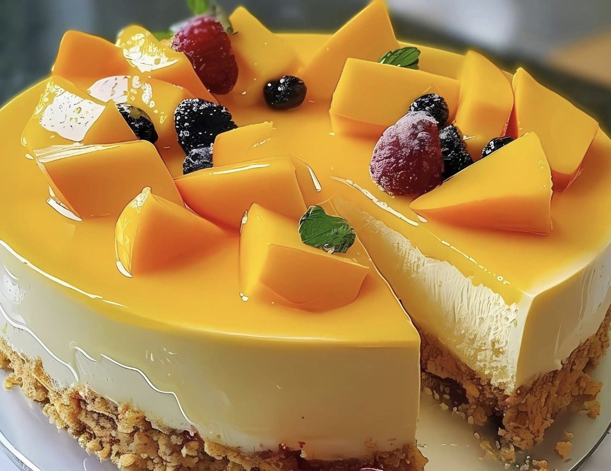 Pay Frío de Mango con Toque Cremoso y Frutal