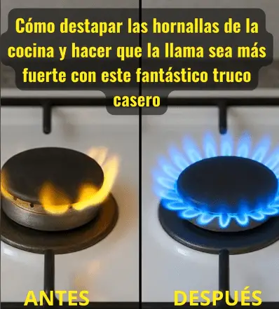 Cómo destapar las hornallas de la cocina y hacer que la llama sea más fuerte con este fantástico truco casero 1