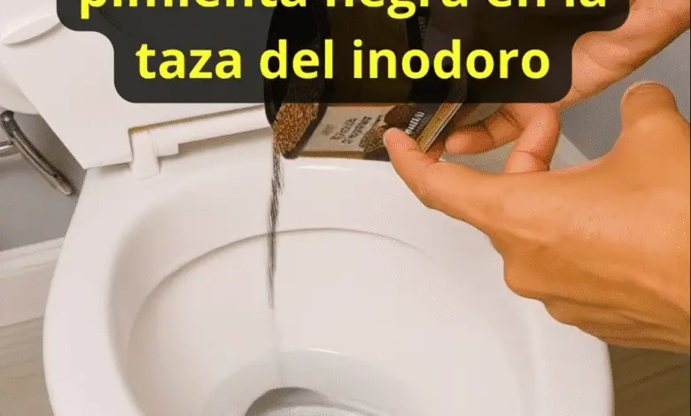 Simplemente arroja pimienta negra en la taza del inodoro. 1