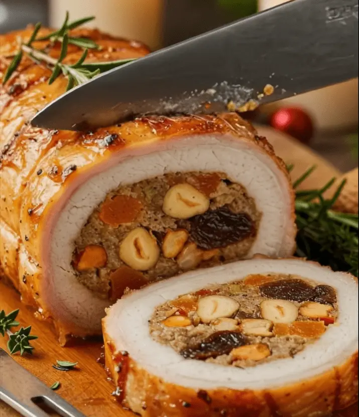 Lomo Navideño Relleno de Frutas Secas: Una Tradición que Endulza la Navidad