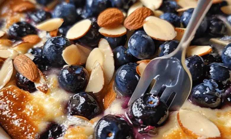 Horneado de Desayuno con Arándanos, Almendras y Requesón 1