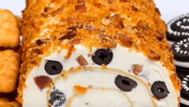 Rollo de Queso Crema con Aceitunas y Tocino 4