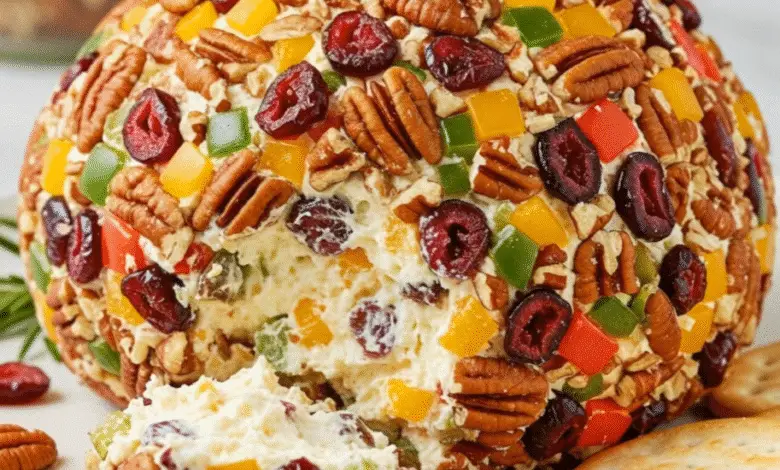 Queso Navideño con Frutos Secos y Arándanos 1