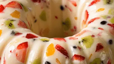 ¡Gelatina de Queso Crema y Fruta 2