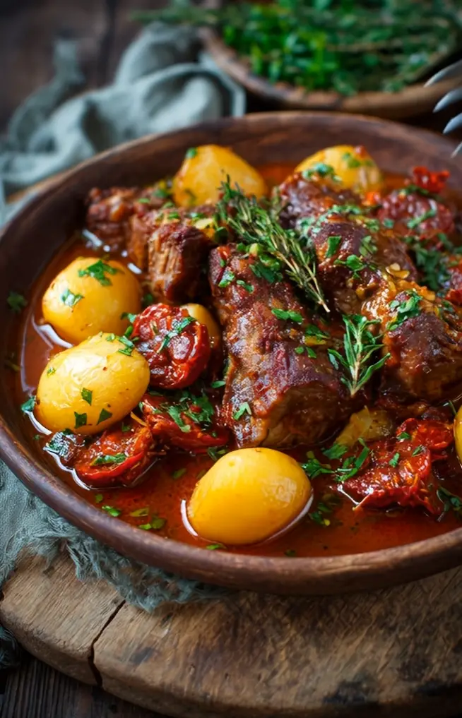 Lomo Estofado con Chorizo y Papas que Sabe a Nochebuena en Extremadura