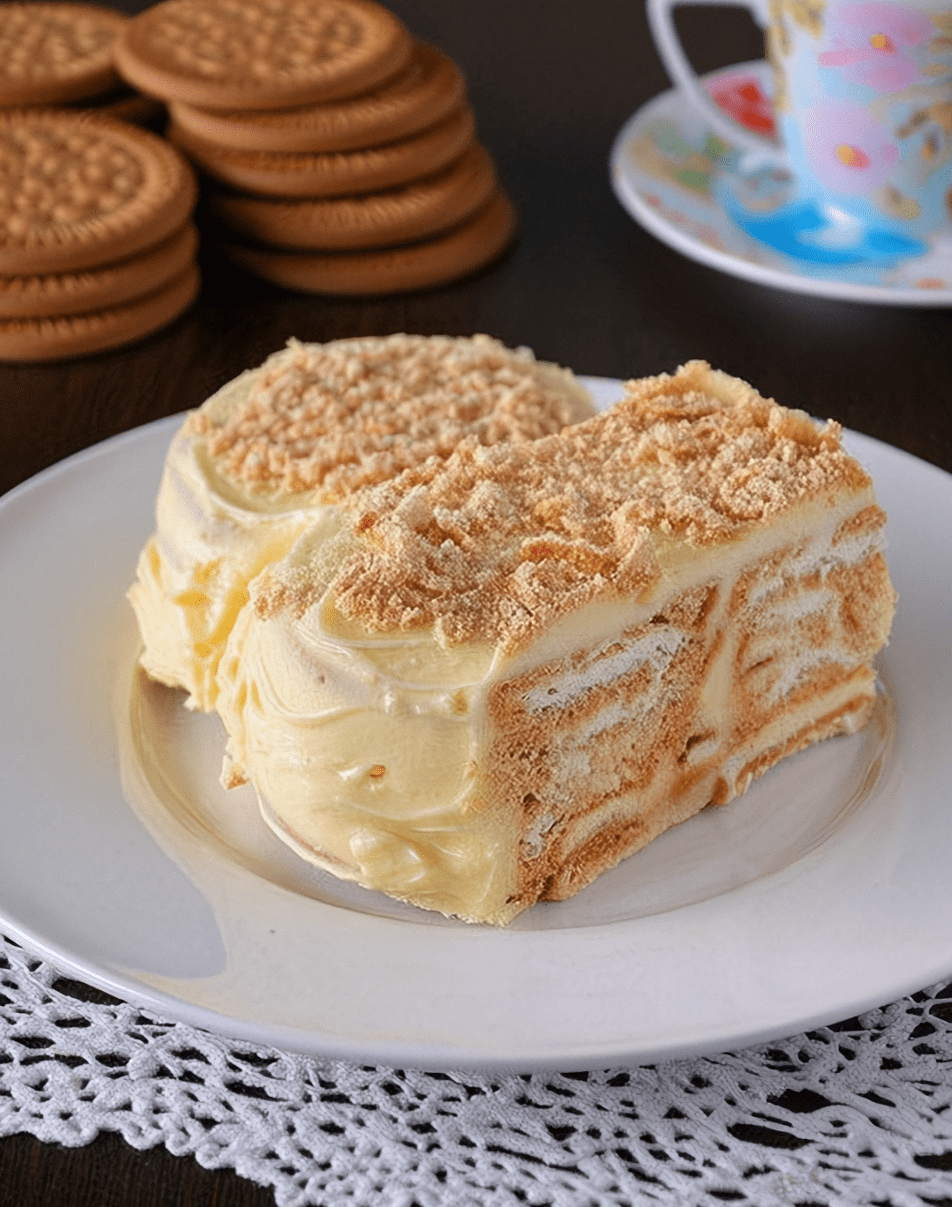 ¡WOW! PASTEL DE GALLETAS MARÍA CON CREMA QUE DERRITE