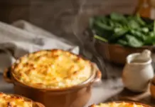 Pastel de Espinacas y Puré de Patatas