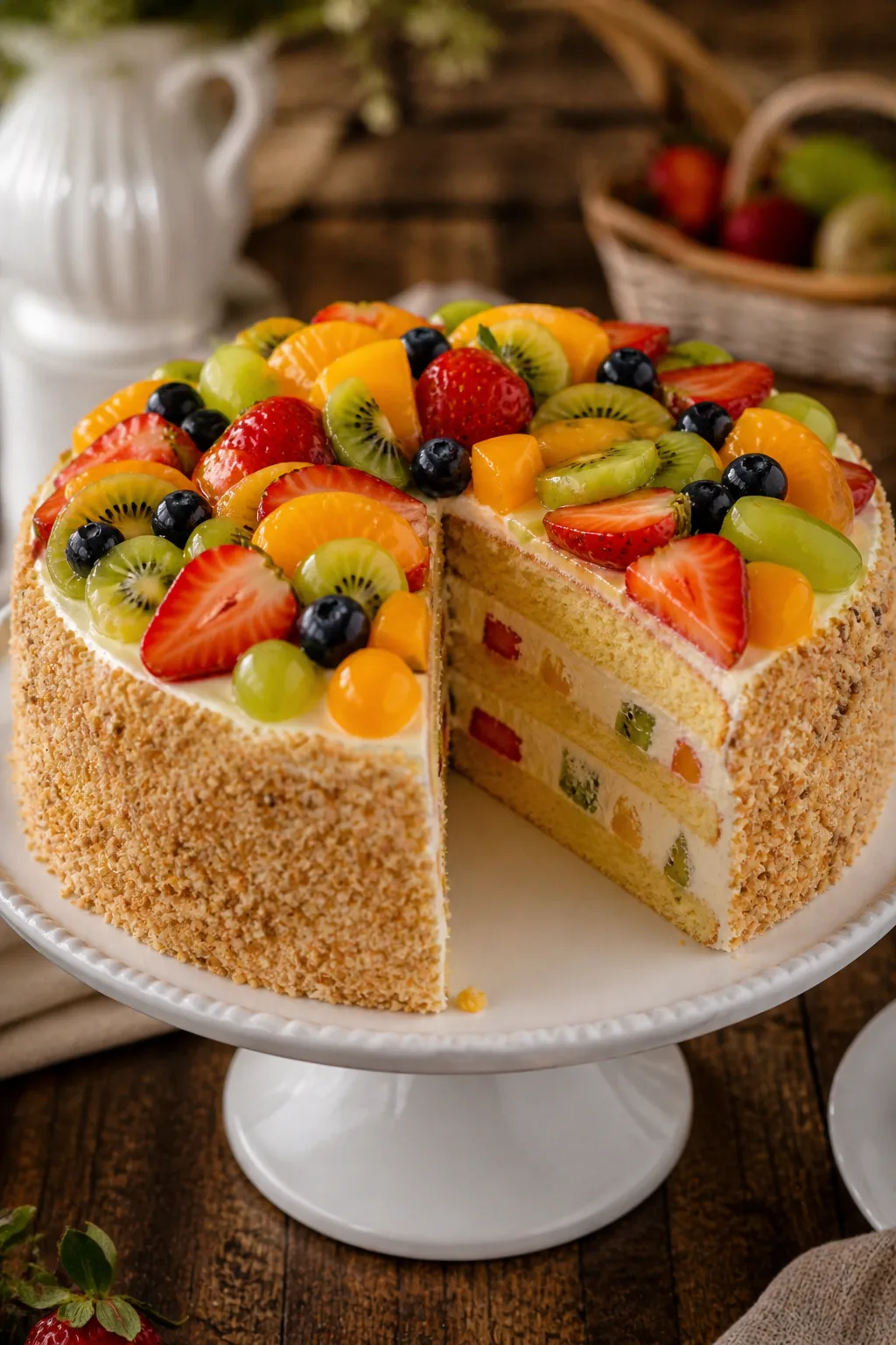 Pastel de Frutas Casero